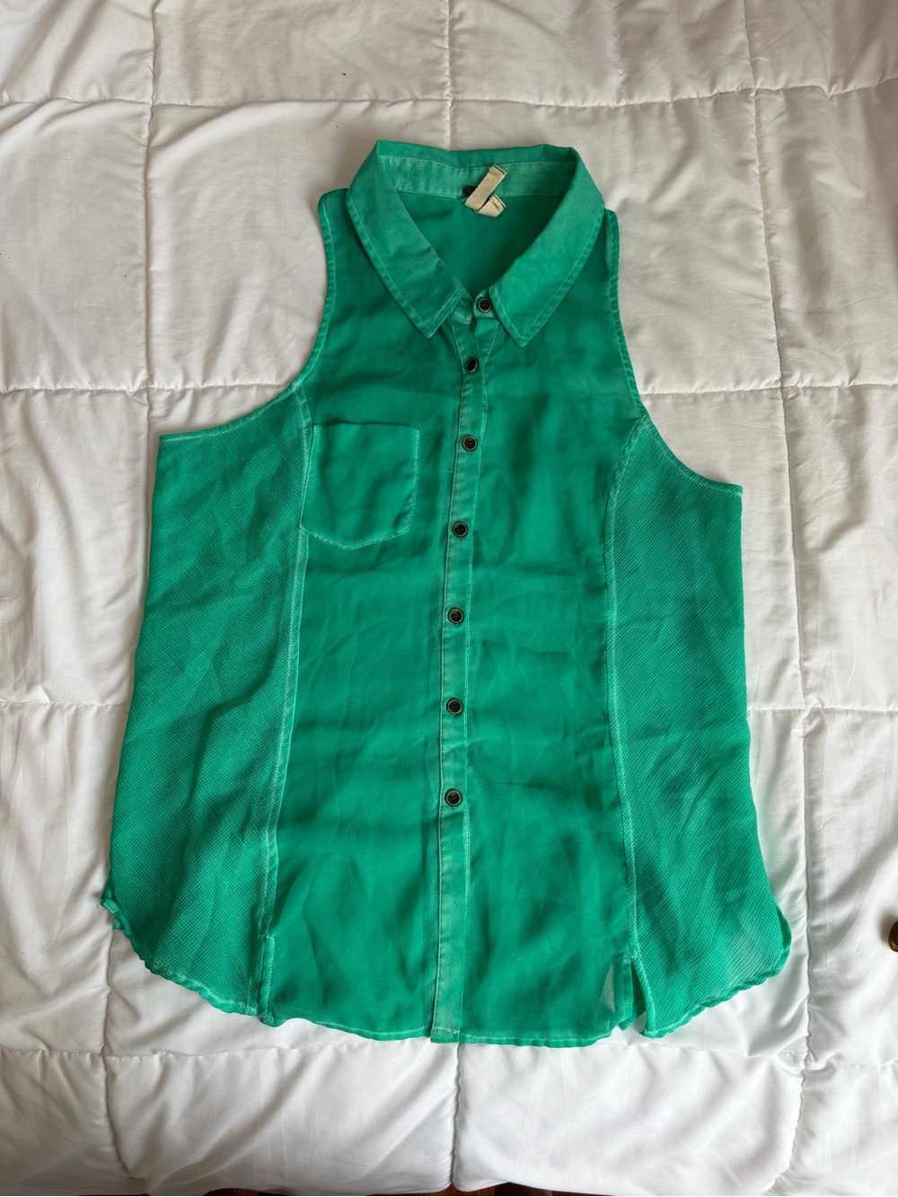 We The Free Turquoise V-Neck Sleeveless Top